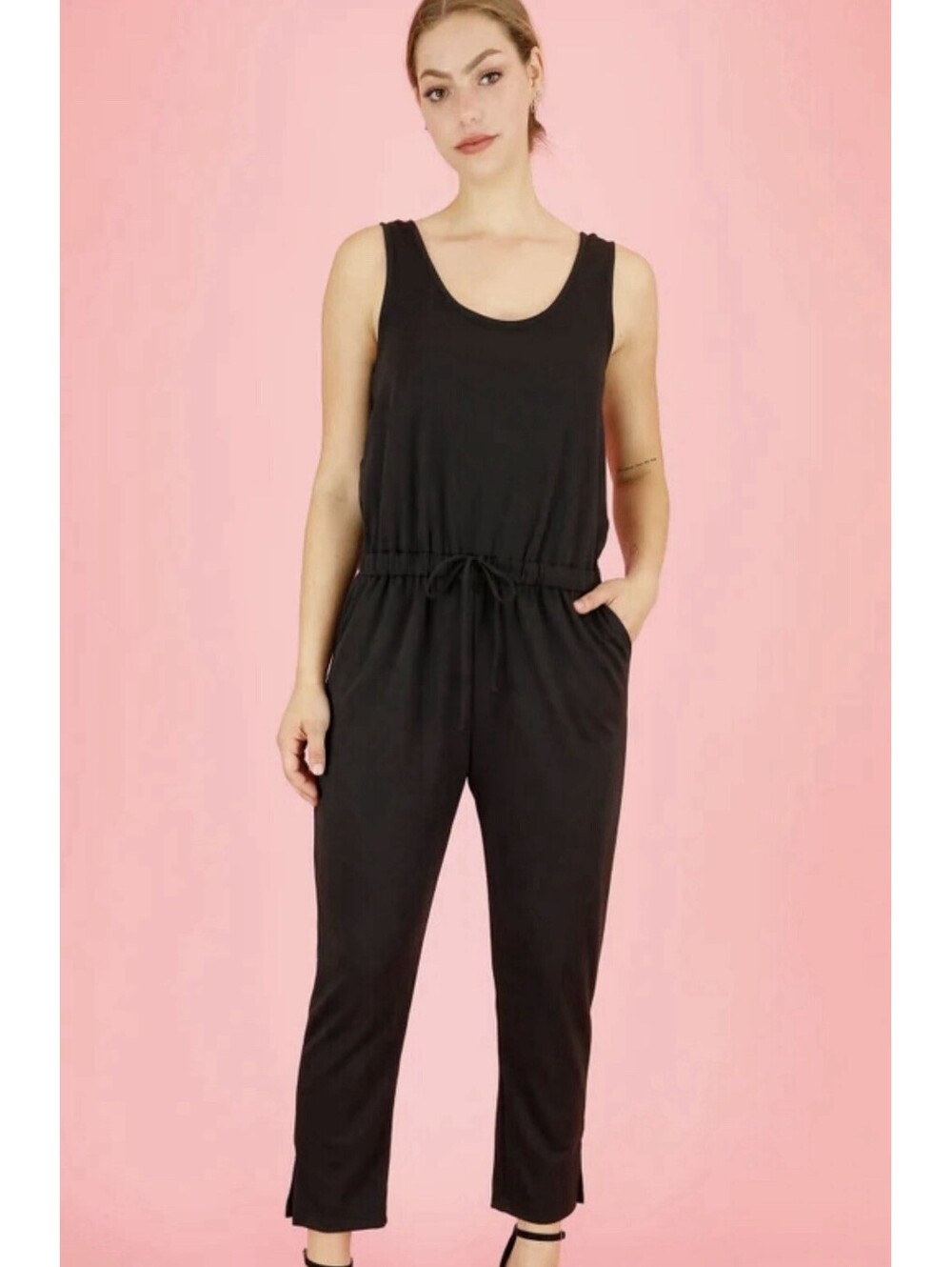 One Clothing Dark Gray Knit Jumpsuit Size XS